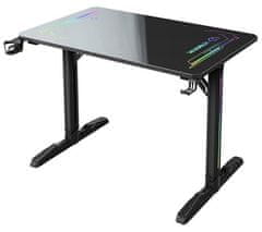 Ultradesk Herný stôl FREEZE V2, 109x69 cm, 75 cm, povrch z tvrdeného skla ULTRA-GLASS