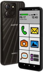 Aligator Smartphone S6600 SENIOR, 4GB/64GB, Black