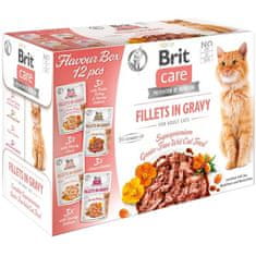 Brit Kapsičky Care Cat Flavour box filety v omáčke Multi 12x85g