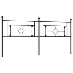 Vidaxl Kovové čelo postele čierne 200 cm