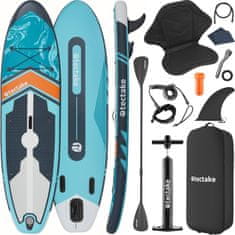 tectake Paddleboard Zenon s príslušenstvom, 2v1 nafukovací