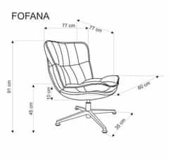 Halmar Křeslo FOFANA krémová (1p=1szt)