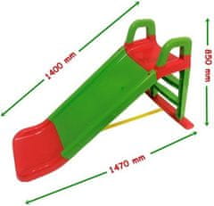 DOLONI Šmykľavka 140cm zeleno-červená