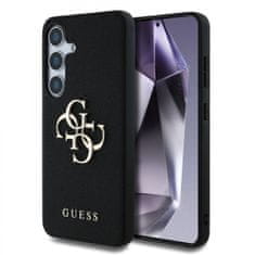 Guess Zadný kryt PU Grained 4G Metal Logo pre Samsung Galaxy S25 Black