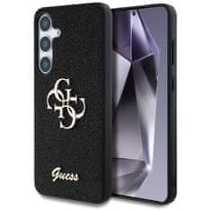 Guess Originálny zadný kryt Fixed Glitter Big 4G Metal Logo pre Samsung Galaxy S25 Plus čierny