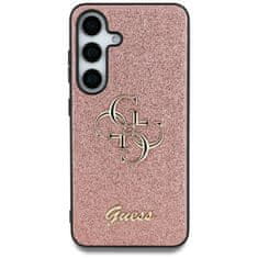 Guess Originálny zadný kryt Fixed Glitter Big 4G Metal Logo pre Samsung Galaxy S25 Ultra pink