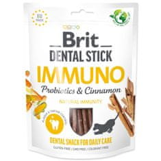 Pochúťka Brit Dental Stick Immuno s Probiotikami a Škoricou 7ks