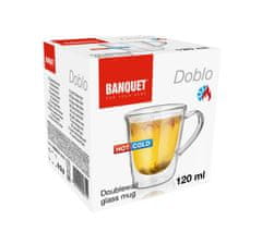 Banquet Hrnček 120ml dvojstenný DOBLO sklenený