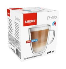 Banquet Hrnček 300ml dvojstenný DOBLO sklenený