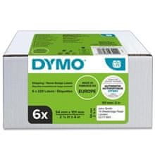 Dymo Papierové štítky LW, 101 x 54 mm, biele, 6 roliek