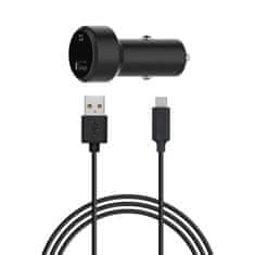 Xqisit Autonabíjačka 2.4A s 1x USB-A portom a USB-Micro káblom - Čierna KP36387