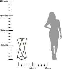 Dekorstyle Stojan na kvety LEKOK 70 cm čierny