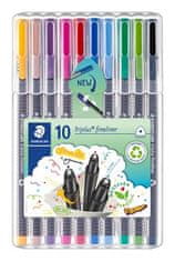 Staedtler Liner "Triplus 334 Box" sada, 10 farieb, 0,3 mm 334 SB10