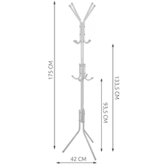 Ruhhy Stojací věšák 170cm - bílý 23814