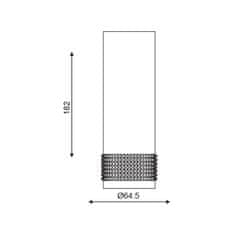 ACA ACA Lighting stropné svietidlo 1XGU10 čierna hliník D6,5XH18CM MEGATRON2 YL11C118BK