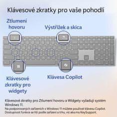 Microsoft Surface Keyboard (2. edícia)/Bezdrôtová Bluetooth/CZ-SK layout/Sivá