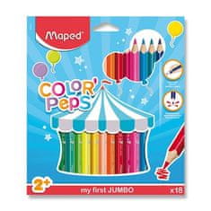 Maped - Pastelky trojhranné JUMBO Color´ Peps 18 ks