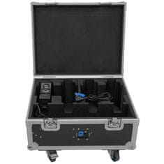 Roadinger Flightcase 4x AKKU MBT-3 s kolieskami a funkciou nabíjania