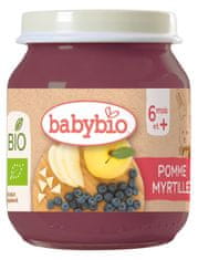 BABYBIO Bio jablko a čučoriedky 130 g, 6m+