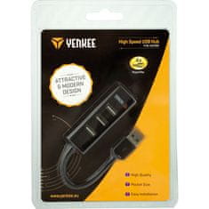 Yenkee USB Hub YHB 4001BK čierna