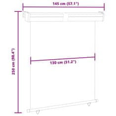 Vidaxl Bočná markíza na balkón 145x250 cm modrá