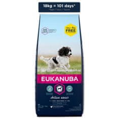 Eukanuba Krmivo Adult Medium 15+3kg ZADARMO