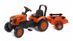 Falk Traktor Kubota M7171 s prívesom oranžový