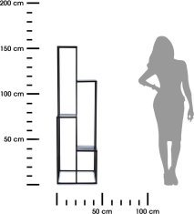 Dekorstyle Stojan na kvety Lemina 150 cm čierny