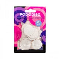 STALEKS Náhradný brúsny papier pre pedikérsky kotúč Pro L hrubosť 80 (White Refill Pads for Pedicure Disc) 5