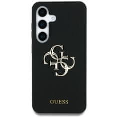 Guess Originálny silikónový zadný kryt Big 4G Logo Bottom Script pre Samsung Galaxy S25 Ultra black