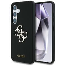 Guess Originálny silikónový zadný kryt Big 4G Logo Bottom Script pre Samsung Galaxy S25 black