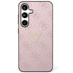 Guess Originálny zadný kryt Hot Stamp 4G Pattern Triangle Metal Logo pre Samsung Galaxy S25 Ultra Pink