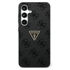 Guess Originálny zadný kryt Hot Stamp 4G Pattern Triangle Metal Logo pre Samsung Galaxy S25 Ultra black