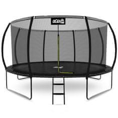 Aga SPORT EXCLUSIVE Trampolína 430 cm Čierna + ochranná sieť + rebrík