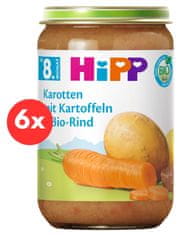 HiPP BIO Zemiaky, zelenina a hovädzie mäso 6 x 220 g, od 8. mesiaca