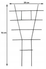 Planta Rebríková podpera pre črepníkové rastliny 51x29 cm Zelený oceľový drôt
