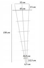 Planta Podpera pre popínavé rastliny 150x45cm Zelená