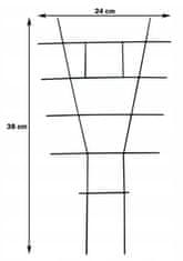 Planta Rebríková podpera pre črepníkové rastliny 38x24cm Zelený oceľový drôt