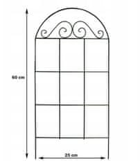 Planta Podpera pre popínavé rastliny s ozdobným oblúkom 60x25 cm Zelená oceľ