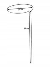 Planta Podpera pre rastliny s dlhým stonkom 90x26cm Tmavo zelená oceľ