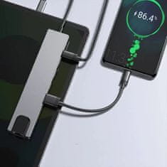 MG H1 9in1 HUB adaptér USB-C, sivý