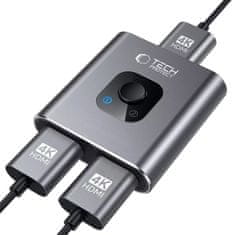 Tech-protect HB07 HUB adaptér 2x HDMI 4K, šedý