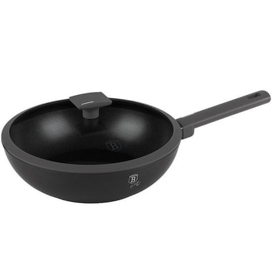 Berlingerhaus Panvica WOK s titánovým povrchom a pokrievkou 28 cm Antracit Collection