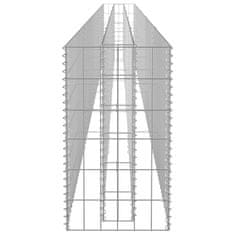 Vidaxl Gabiónový vyvýšený záhon, pozinkovaná oceľ 450x30x60 cm