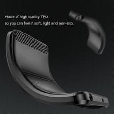 Techsuit Carbon Shield TPU puzdro pre Xiaomi Redmi Note 14 Pro 4G/Poco F7 - Čierna KP36542