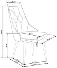 Halmar Moderní jídelní židle K365 tmavě zelená (1p=2szt)