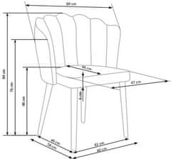 Halmar Moderní jídelní židle K386 tmavě zelená (1p=2szt)