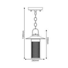 ACA ACA Lighting Garden lantern vonkajšie závesné svietidlo ROSSA1PPS