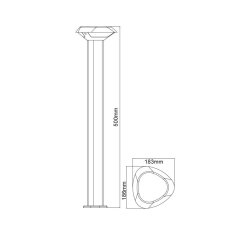 ACA ACA Lighting LED SMD vonkajšie stojacie svietidlo 7W 520LM 330d 230V AC 3.000K tmavá šedá CRI80 IP54 30.000hod LG3802G-500