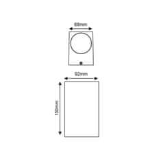 ACA ACA Lighting LED HP vonkajšie nástenné svietidlo 9W 430LM 40d 230V AC 3.000K tmavá šedá CRI80 IP65 30.000hod LG2204G